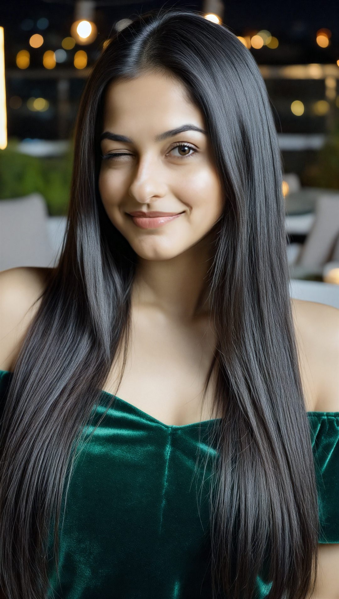 Sweety Patel winking